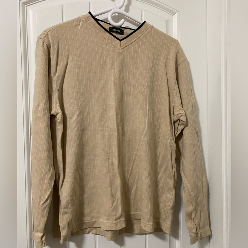 Vintage ribbed v-neck sweater